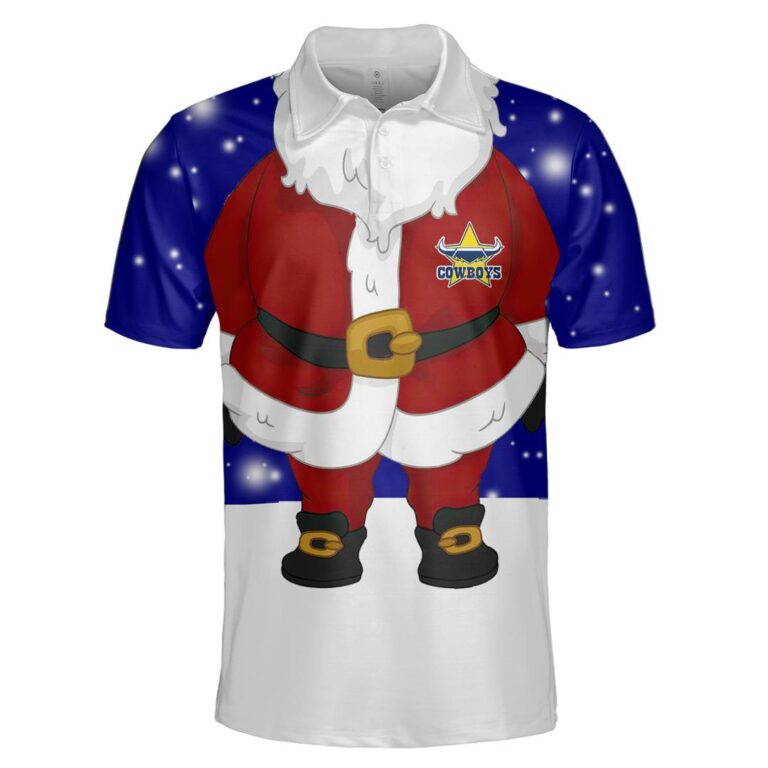 NRL North Queensland Cowboys Christmas | Custom Name & Number | Hoodie/Zip/T-Shirt/Knitted Sweaters/Polo