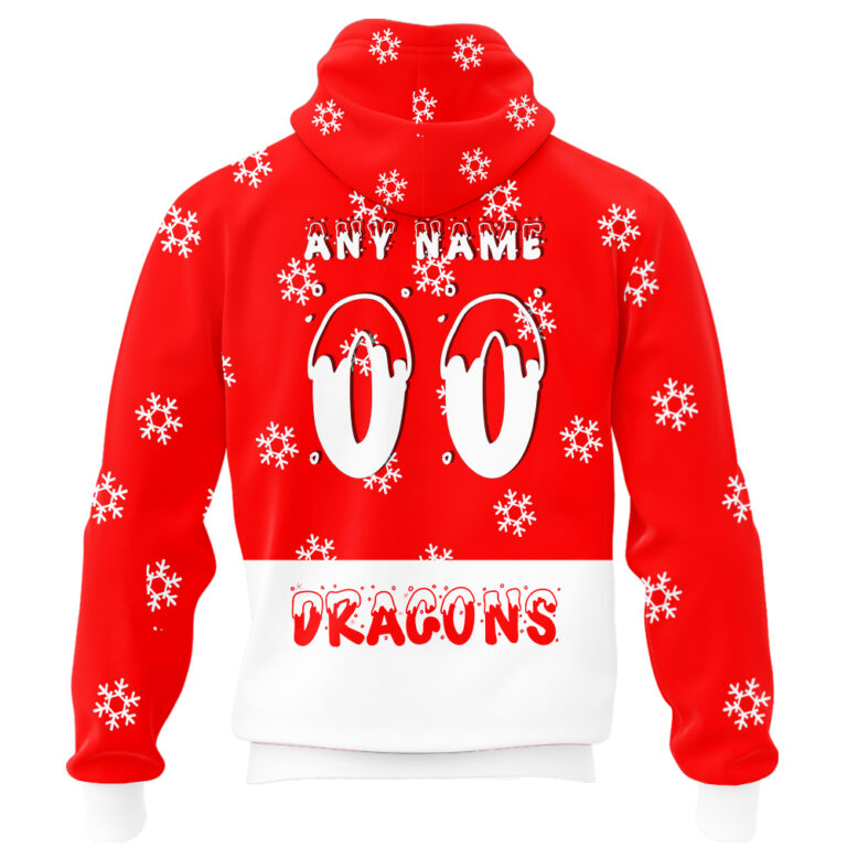 NRL St. George Illawarra Dragons Christmas | Custom Name & Number | Hoodie/Zip/T-Shirt/Knitted Sweaters/Polo