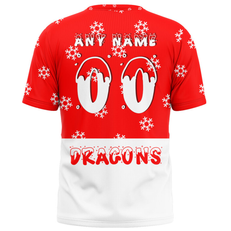 NRL St. George Illawarra Dragons Christmas | Custom Name & Number | Hoodie/Zip/T-Shirt/Knitted Sweaters/Polo