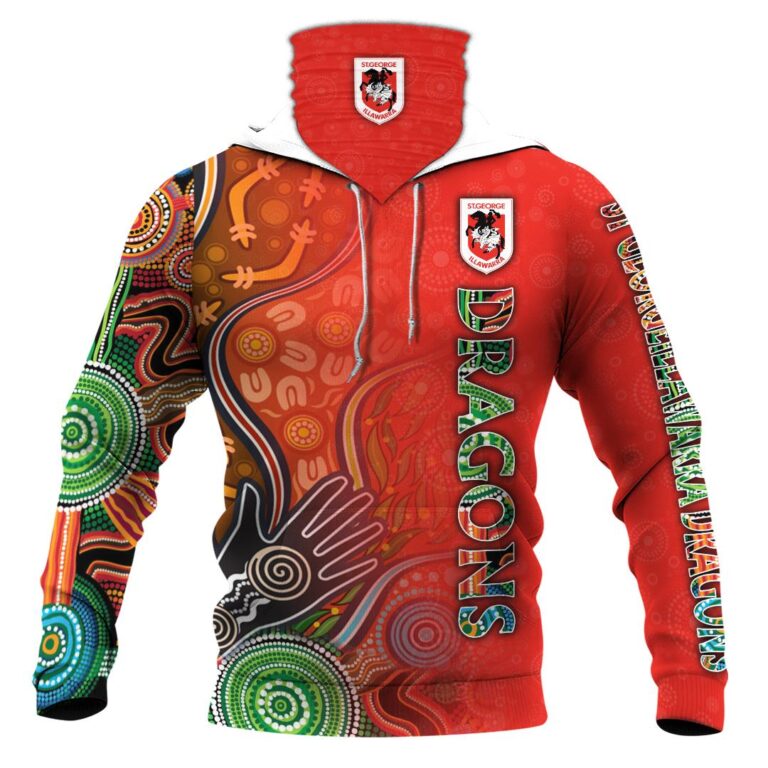 NRL St George Illawarra Dragons . | Cuom Name & Number | Hoodie/Zip/T-Shirt/Long Sleeve