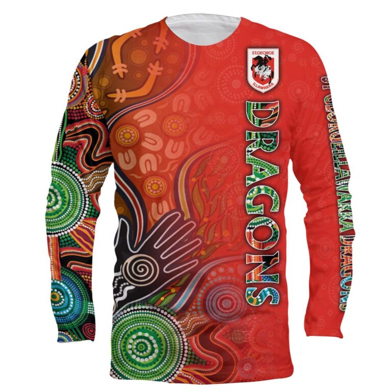 NRL St George Illawarra Dragons . | Cuom Name & Number | Hoodie/Zip/T-Shirt/Long Sleeve