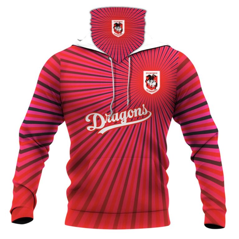 NRL St George Illawarra Dragons . | Cuom Name & Number | Hoodie/Zip/T-Shirt/Long Sleeve
