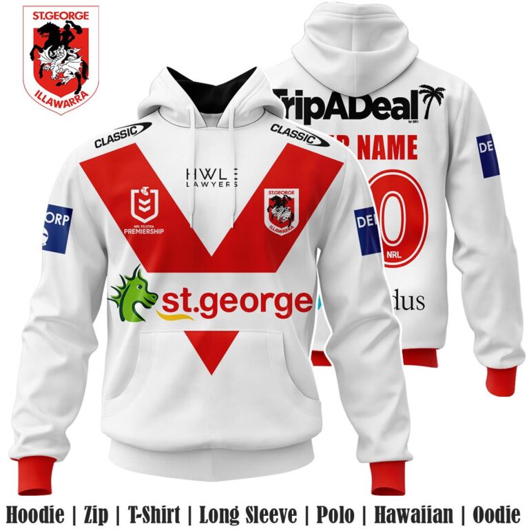NRL St. George Illawarra Dragons Jersey 2022 Hoodie/Zip/T-Shirt/Long Sleeve/Hawaiian
