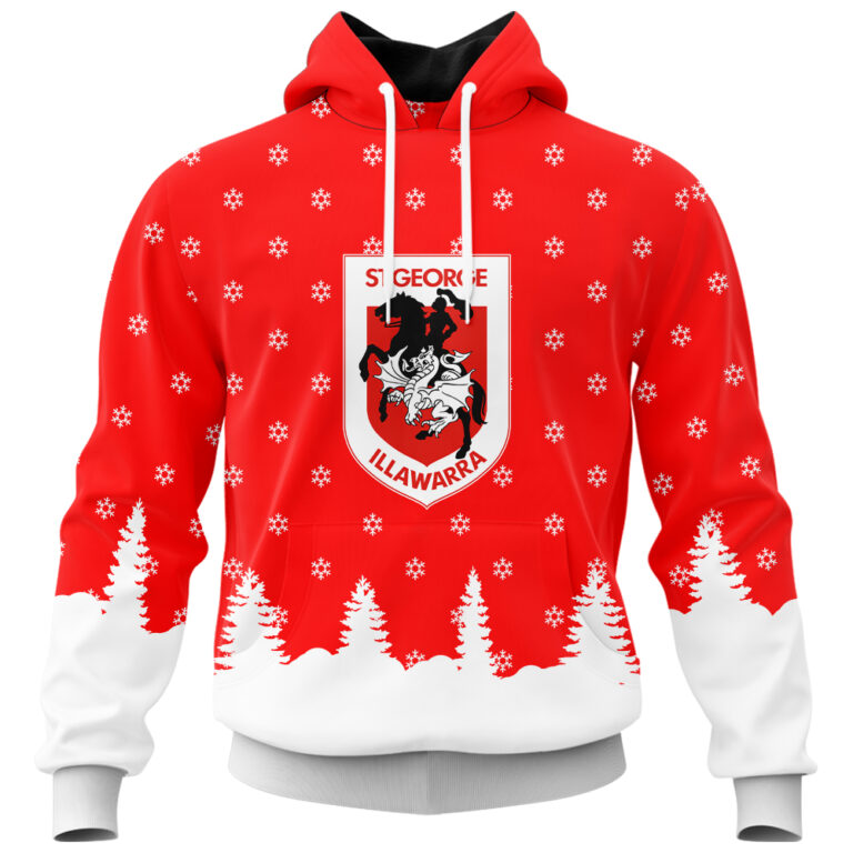 NRL St. George Illawarra Dragons Christmas Kid Kid Hoodie/Zip/T-Shirt/Polo/Knitted Sweaters/Long Paint