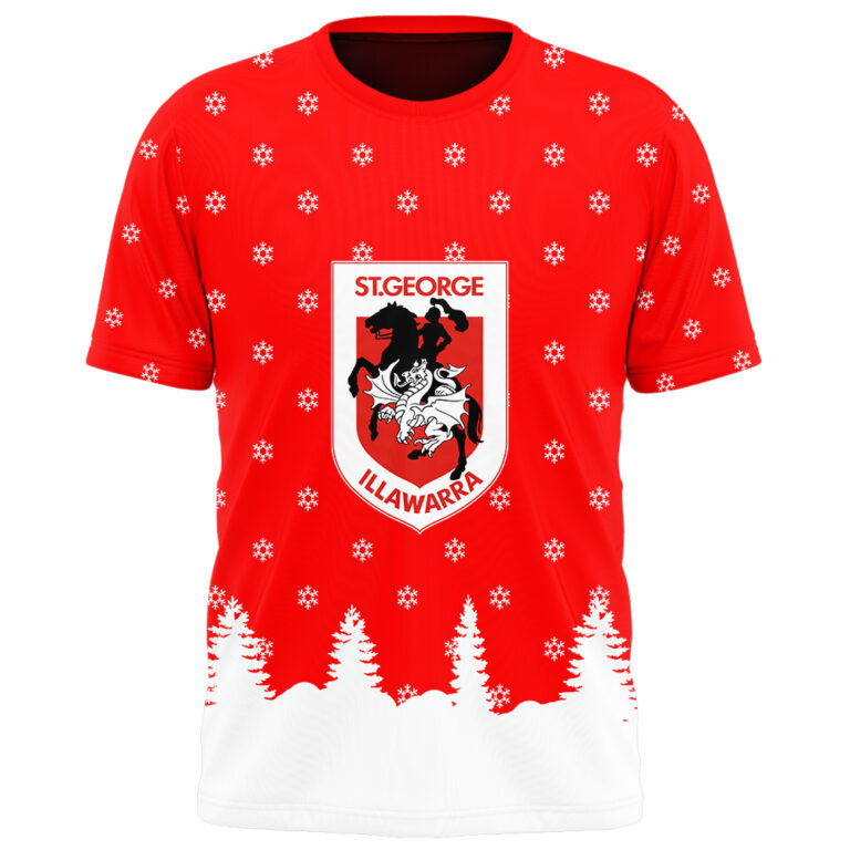 NRL St. George Illawarra Dragons Christmas Kid Kid Hoodie/Zip/T-Shirt/Polo/Knitted Sweaters/Long Paint