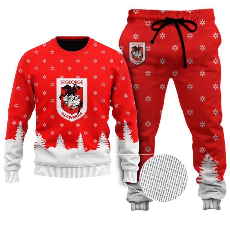 NRL St. George Illawarra Dragons Christmas Kid Kid Hoodie/Zip/T-Shirt/Polo/Knitted Sweaters/Long Paint