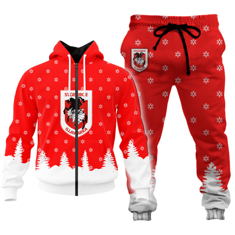 NRL St. George Illawarra Dragons Christmas Kid Kid Hoodie/Zip/T-Shirt/Polo/Knitted Sweaters/Long Paint