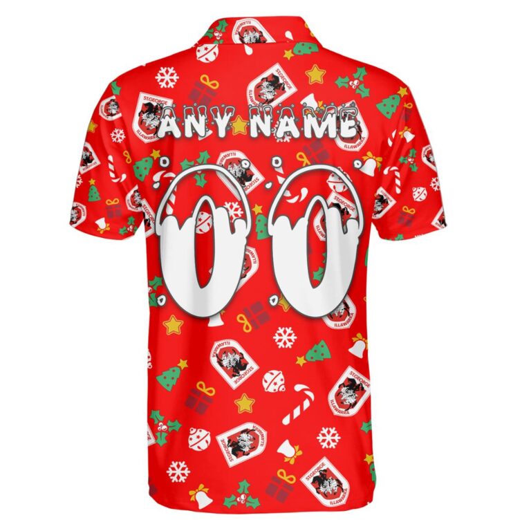 NRL St. George Illawarra Dragons Christmas | Custom Name & Number | Hoodie/Zip/T-Shirt/Knitted Sweaters/Polo