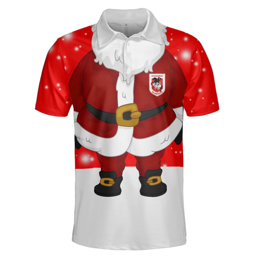 NRL St. George Illawarra Dragons Christmas | Custom Name & Number | Hoodie/Zip/T-Shirt/Knitted Sweaters/Polo