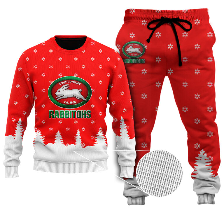 NRL South Sydney Rabbitohs Christmas Kid Kid Hoodie/Zip/T-Shirt/Polo/Knitted Sweaters/Long Paint