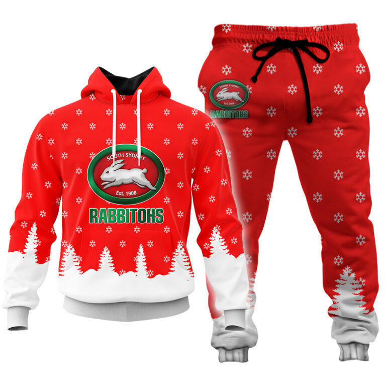 NRL South Sydney Rabbitohs Christmas Kid Kid Hoodie/Zip/T-Shirt/Polo/Knitted Sweaters/Long Paint