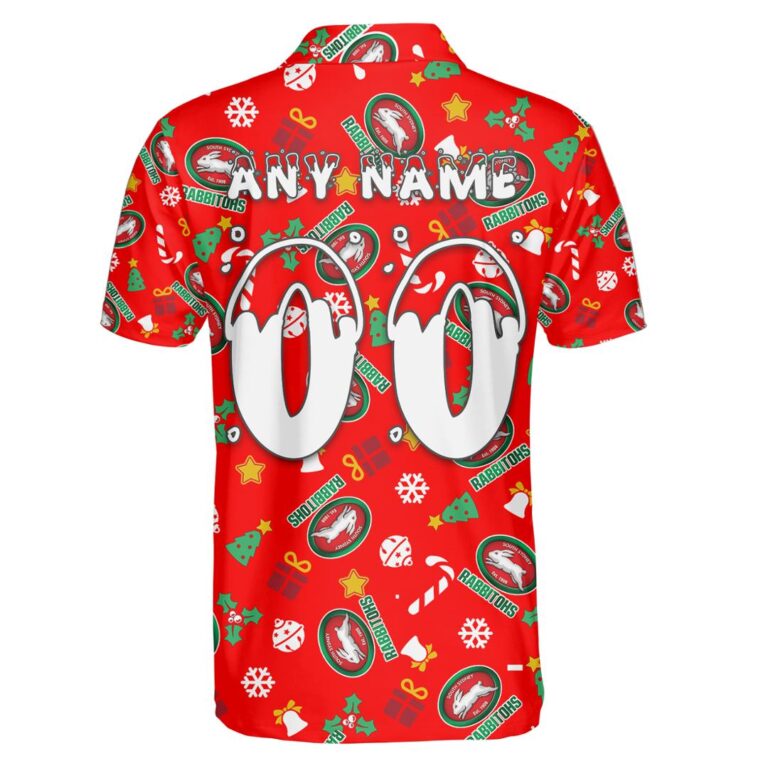 NRL South Sydney Rabbitohs Christmas | Custom Name & Number | Hoodie/Zip/T-Shirt/Knitted Sweaters/Polo