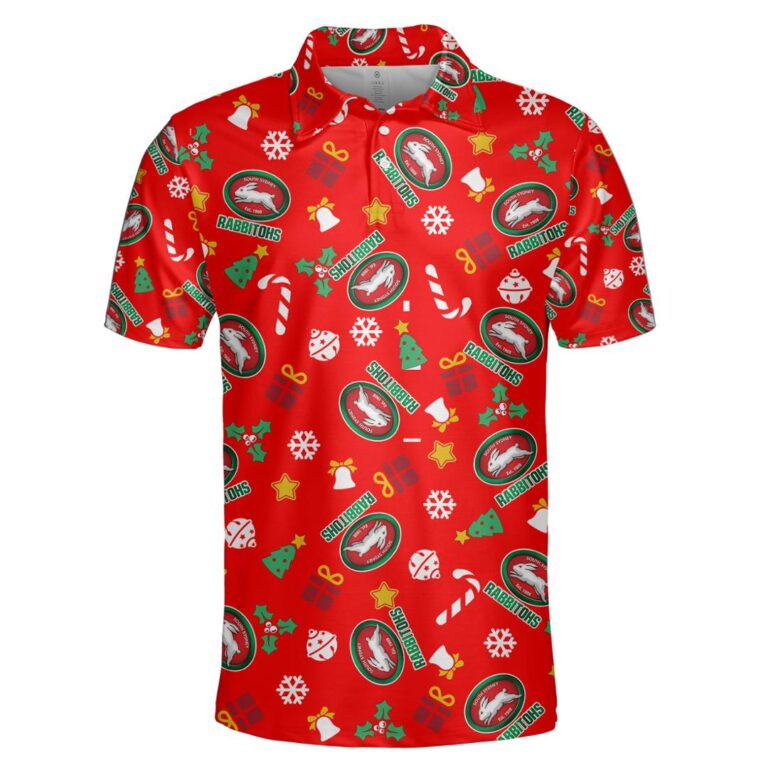 NRL South Sydney Rabbitohs Christmas | Custom Name & Number | Hoodie/Zip/T-Shirt/Knitted Sweaters/Polo