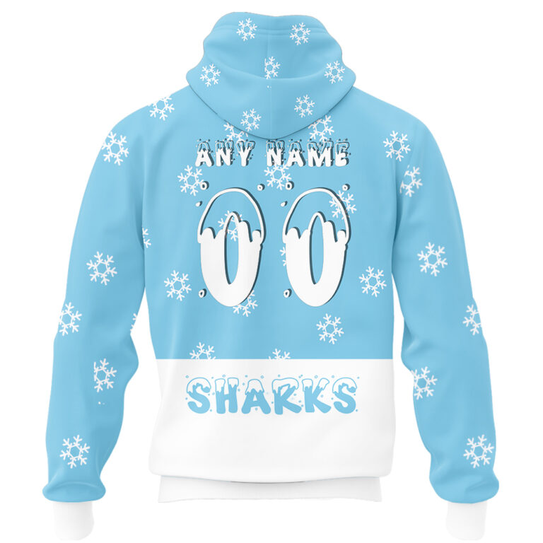 NRL Cronulla Sutherland Sharks Christmas | Custom Name & Number | Hoodie/Zip/T-Shirt/Knitted Sweaters/Polo