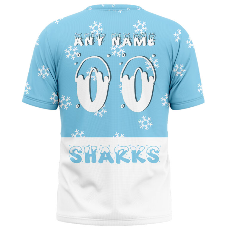 NRL Cronulla Sutherland Sharks Christmas | Custom Name & Number | Hoodie/Zip/T-Shirt/Knitted Sweaters/Polo