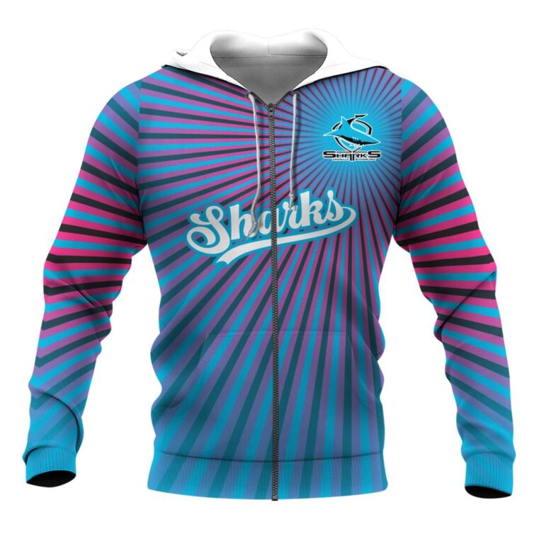 NRL Cronulla-Sutherland Sharks | Custom Name & Number | Hoodie/Zip/T-Shirt/Long Sleeve