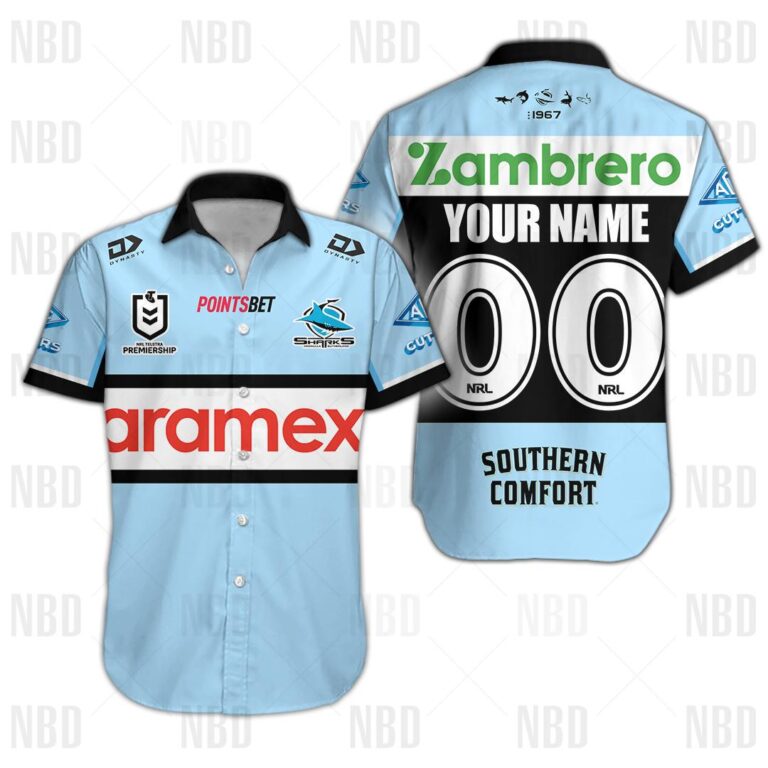 NRL Cronulla-Sutherland Sharks Jersey 2022 Hoodie/Zip/T-Shirt/Long Sleeve/Hawaiian