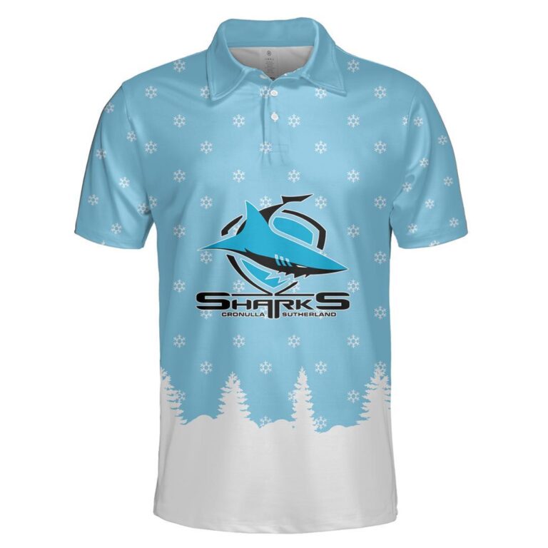 NRL Cronulla Sutherland Sharks Christmas Kid Kid Hoodie/Zip/T-Shirt/Polo/Knitted Sweaters/Long Paint