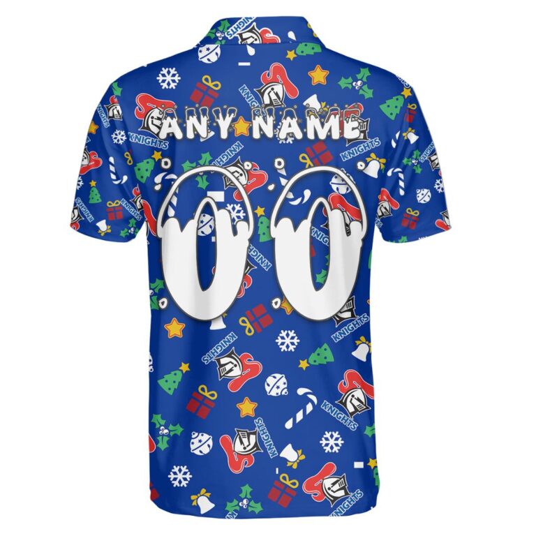 NRL Newcastle Knights Christmas | Custom Name & Number | Hoodie/Zip/T-Shirt/Knitted Sweaters/Polo
