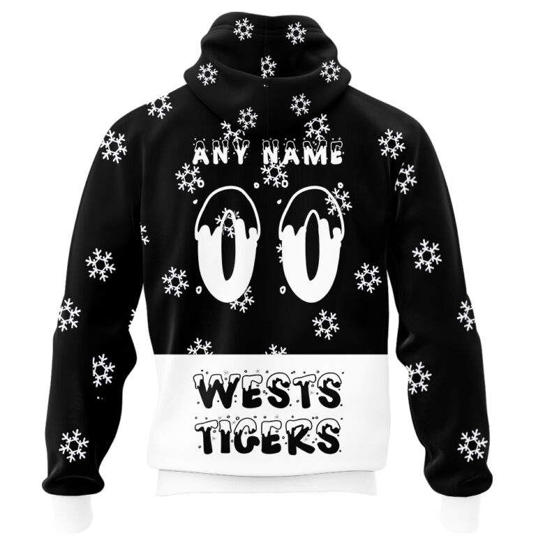 NRL Wests Tigers Christmas | Custom Name & Number | Hoodie/Zip/T-Shirt/Knitted Sweaters/Polo