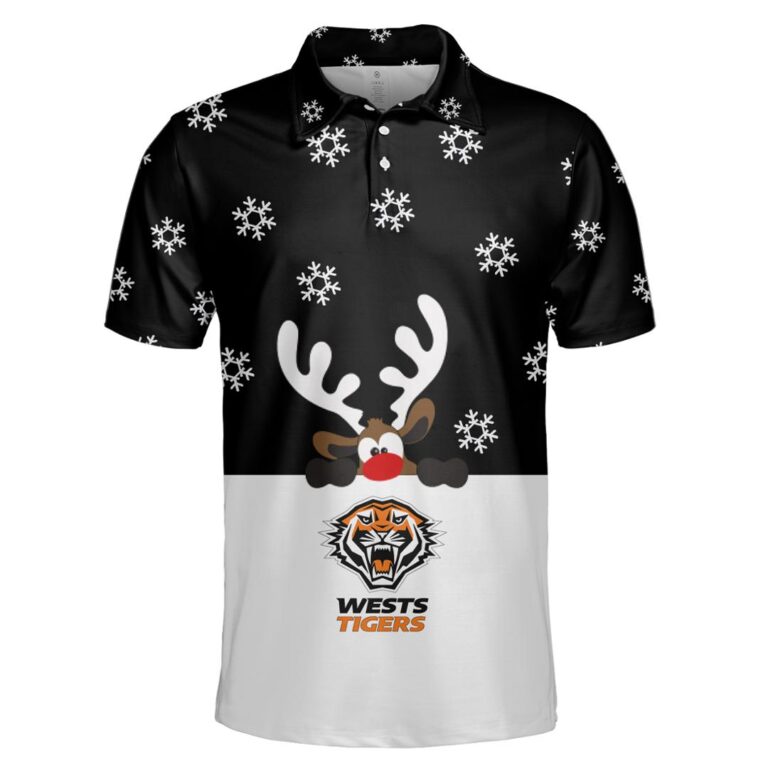 NRL Wests Tigers Christmas | Custom Name & Number | Hoodie/Zip/T-Shirt/Knitted Sweaters/Polo