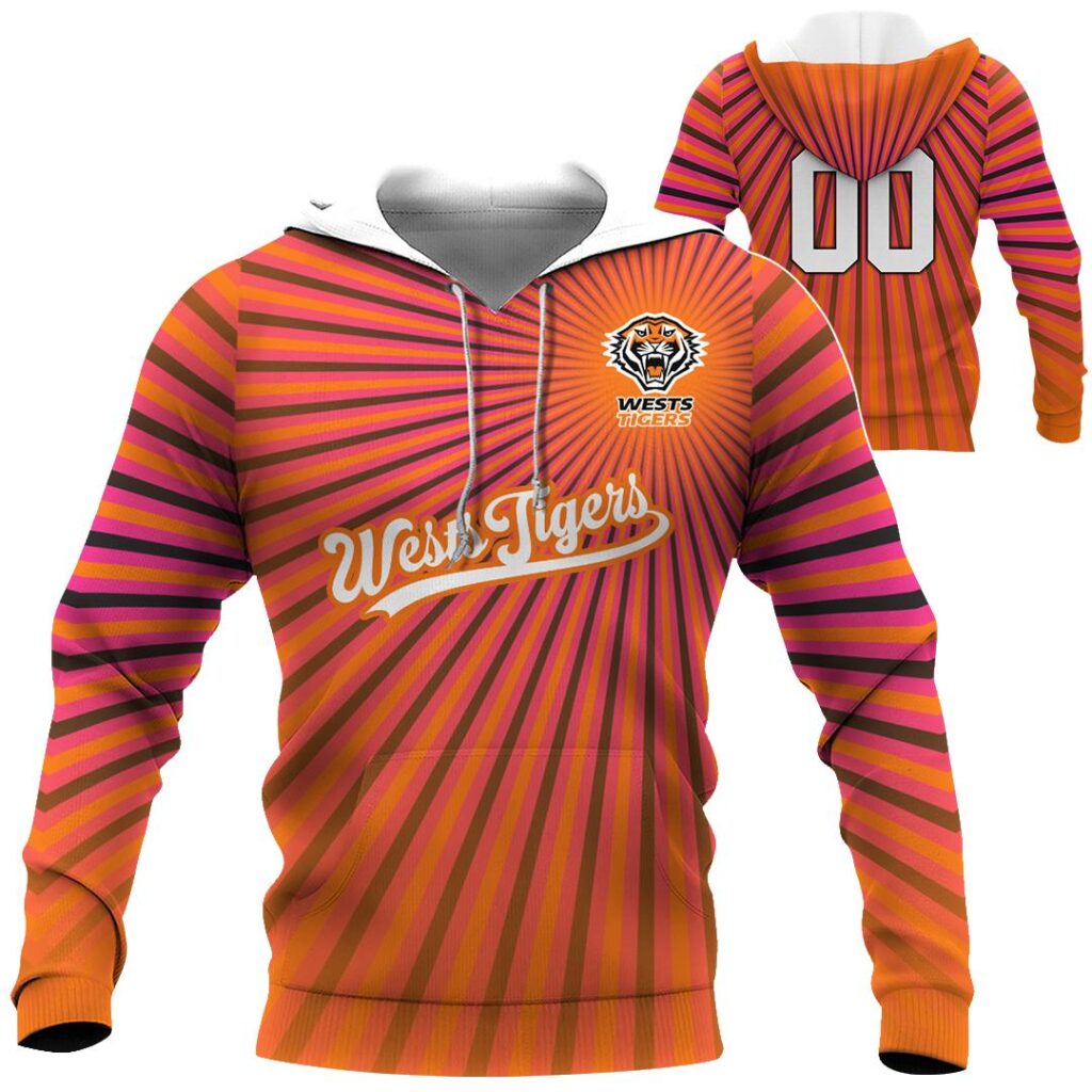 NRL Wests Tigers | Custom Name & Number | Hoodie/Zip/T-Shirt/Long Sleeve
