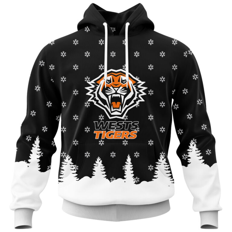 NRL Wests Tigers Christmas Kid Kid Hoodie/Zip/T-Shirt/Polo/Knitted Sweaters/Long Paint
