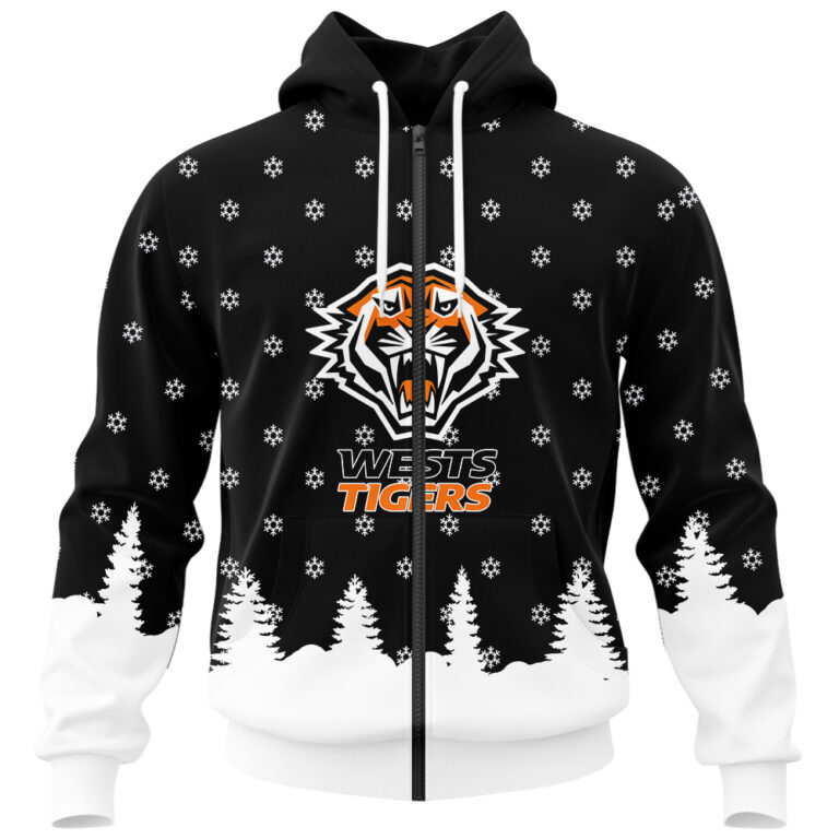 NRL Wests Tigers Christmas Kid Kid Hoodie/Zip/T-Shirt/Polo/Knitted Sweaters/Long Paint