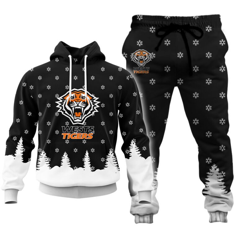 NRL Wests Tigers Christmas Kid Kid Hoodie/Zip/T-Shirt/Polo/Knitted Sweaters/Long Paint