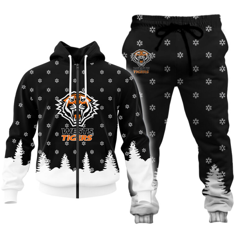 NRL Wests Tigers Christmas Kid Kid Hoodie/Zip/T-Shirt/Polo/Knitted Sweaters/Long Paint