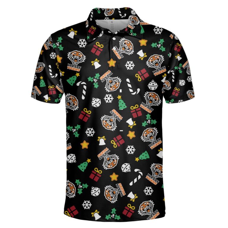 NRL Wests Tigers Christmas | Custom Name & Number | Hoodie/Zip/T-Shirt/Knitted Sweaters/Polo