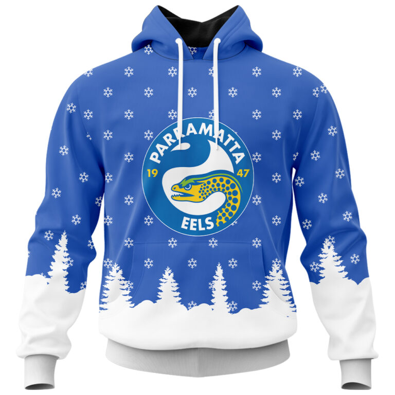 NRL Parramatta Eels Christmas Kid Kid Hoodie/Zip/T-Shirt/Polo/Knitted Sweaters/Long Paint