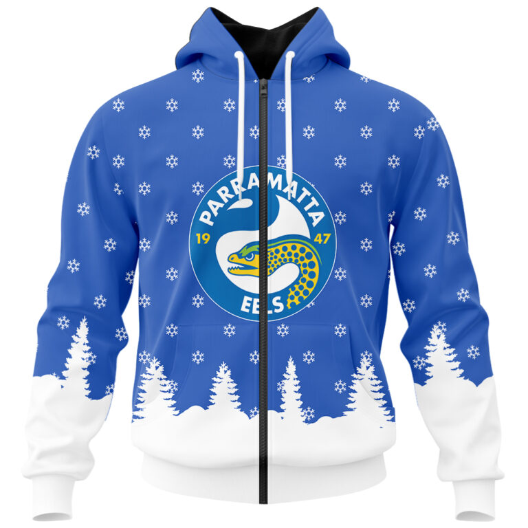 NRL Parramatta Eels Christmas Kid Kid Hoodie/Zip/T-Shirt/Polo/Knitted Sweaters/Long Paint