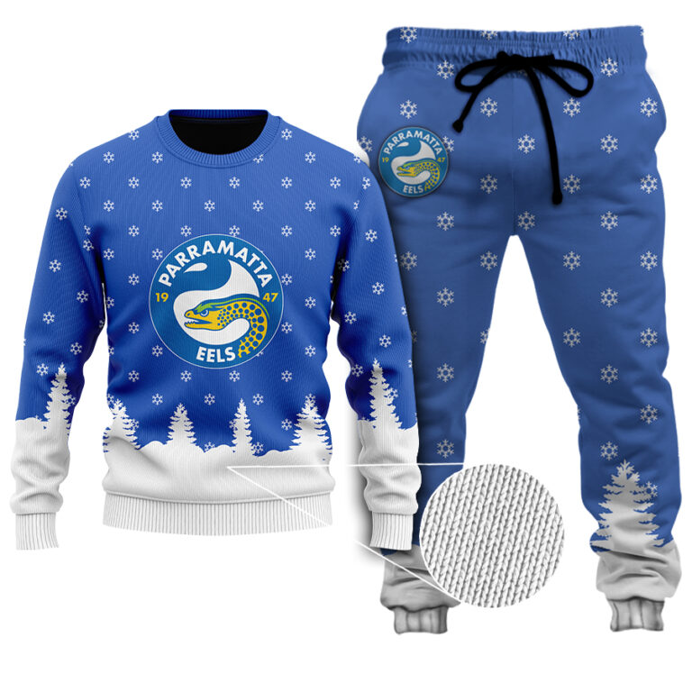 NRL Parramatta Eels Christmas Kid Kid Hoodie/Zip/T-Shirt/Polo/Knitted Sweaters/Long Paint