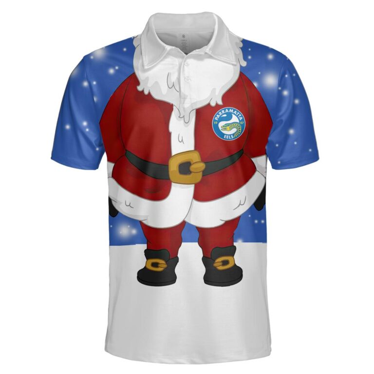 NRL Parramatta Eels Christmas | Custom Name & Number | Hoodie/Zip/T-Shirt/Knitted Sweaters/Polo