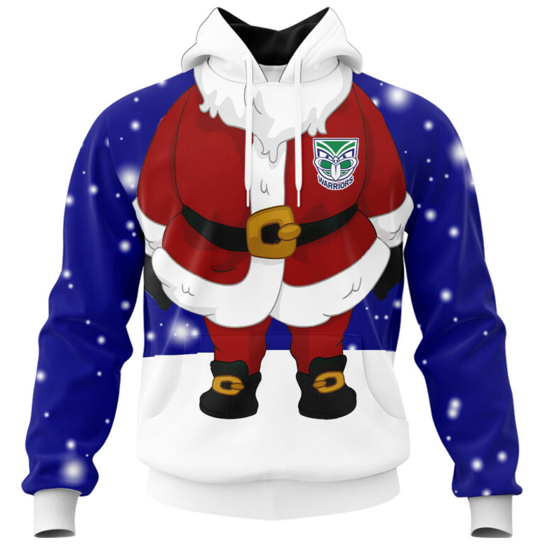 NRL New Zealand Warriors Christmas | Custom Name & Number | Hoodie/Zip/T-Shirt/Knitted Sweaters/Polo