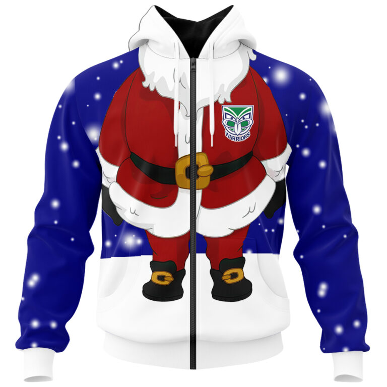 NRL New Zealand Warriors Christmas | Custom Name & Number | Hoodie/Zip/T-Shirt/Knitted Sweaters/Polo