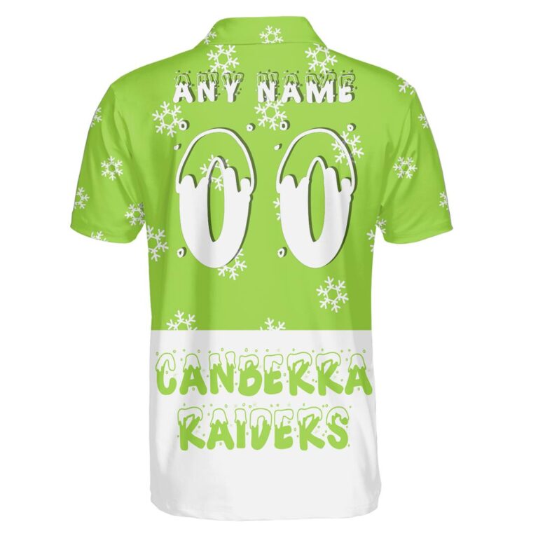 NRL Canberra Raiders Christmas | Custom Name & Number | Hoodie/Zip/T-Shirt/Knitted Sweaters/Polo