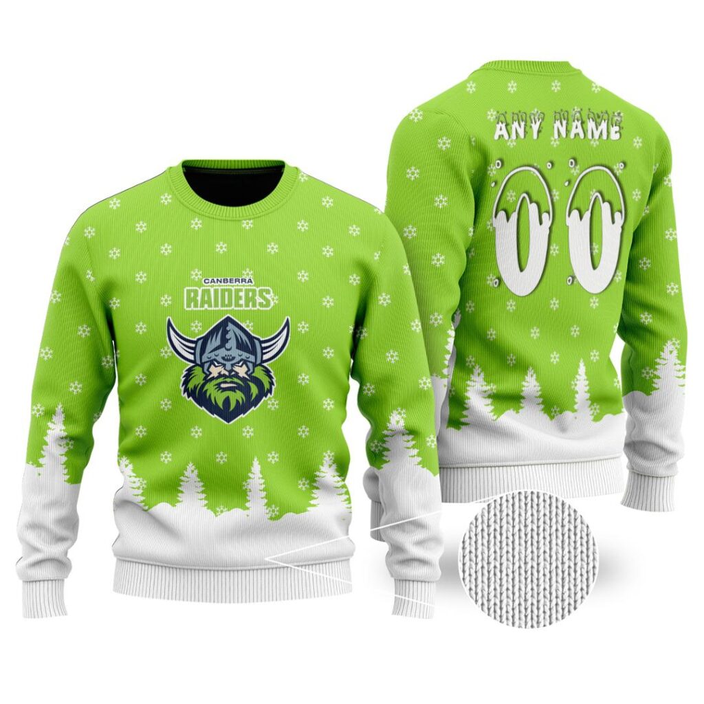 NRL Canberra Raiders Christmas Kid Kid Hoodie/Zip/T-Shirt/Polo/Knitted Sweaters/Long Paint