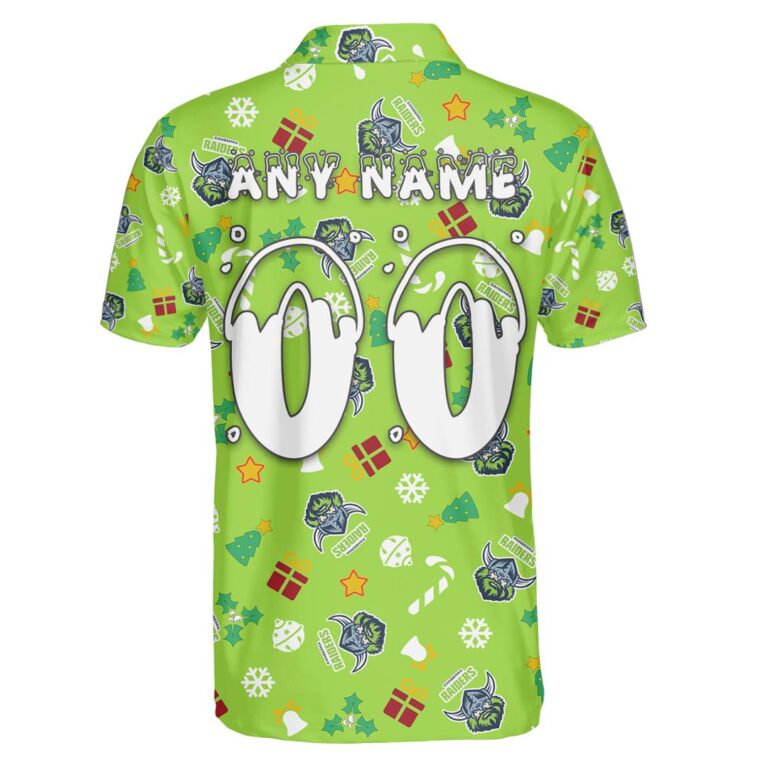 NRL Canberra Raiders Christmas | Custom Name & Number | Hoodie/Zip/T-Shirt/Knitted Sweaters/Polo