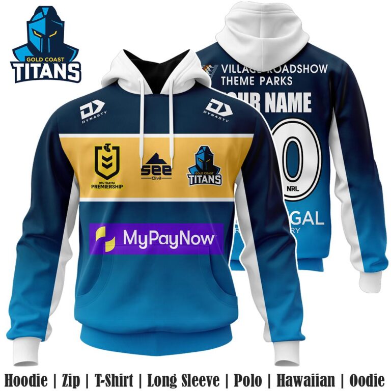 NRL Gold Coast Titans Jersey 2022 Hoodie/Zip/T-Shirt/Long Sleeve/Hawaiian