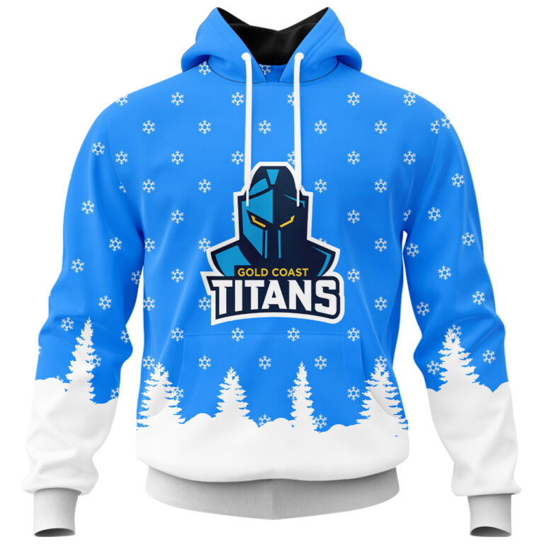NRL Gold Coast Titans Christmas Kid Kid Hoodie/Zip/T-Shirt/Polo/Knitted Sweaters/Long Paint