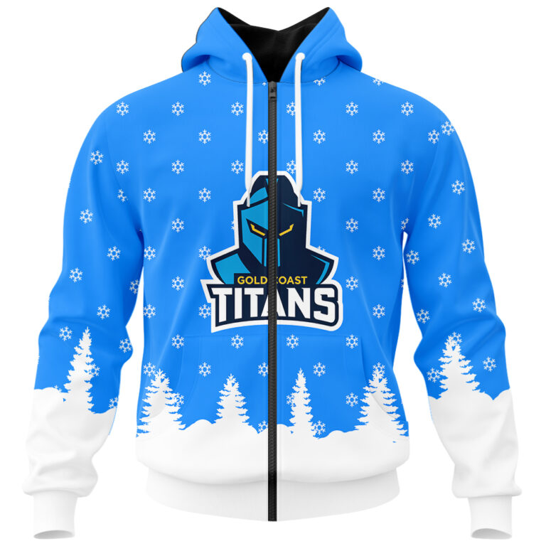 NRL Gold Coast Titans Christmas Kid Kid Hoodie/Zip/T-Shirt/Polo/Knitted Sweaters/Long Paint