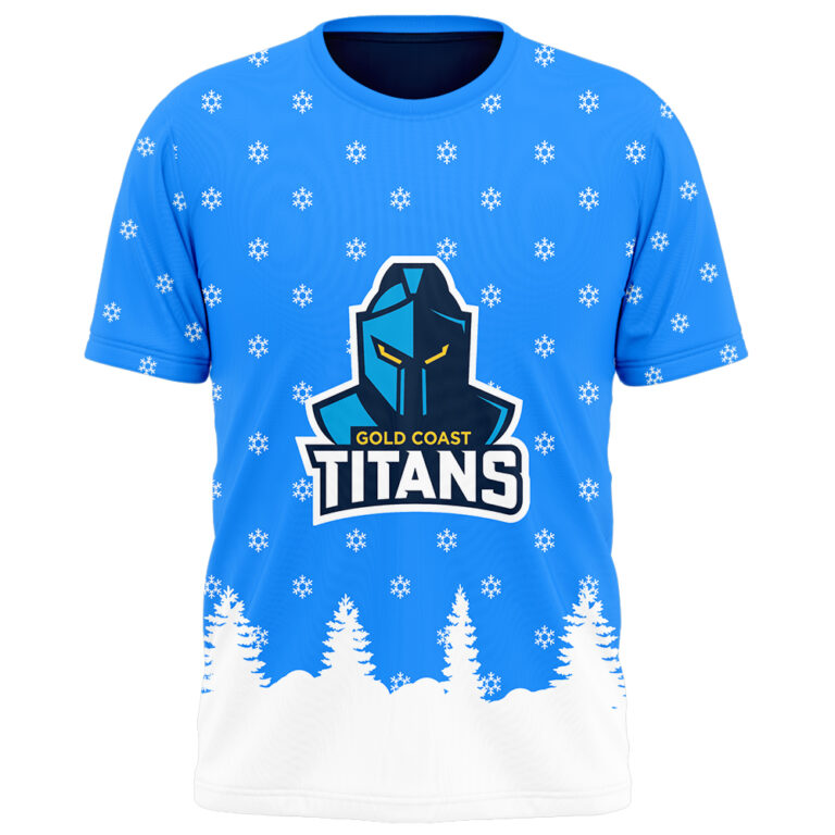 NRL Gold Coast Titans Christmas Kid Kid Hoodie/Zip/T-Shirt/Polo/Knitted Sweaters/Long Paint