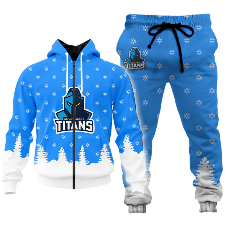 NRL Gold Coast Titans Christmas Kid Kid Hoodie/Zip/T-Shirt/Polo/Knitted Sweaters/Long Paint
