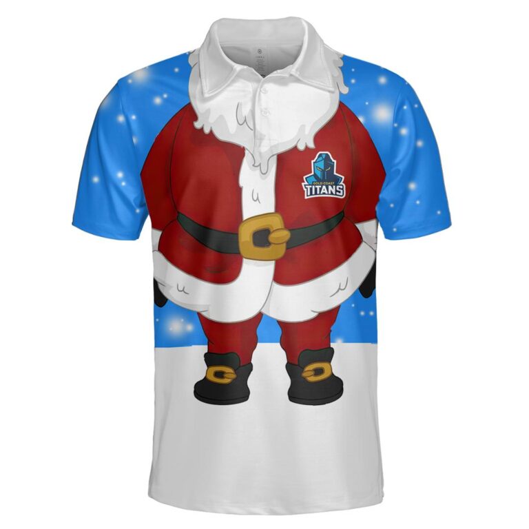 NRL Gold Coast Titans Christmas | Custom Name & Number | Hoodie/Zip/T-Shirt/Knitted Sweaters/Polo
