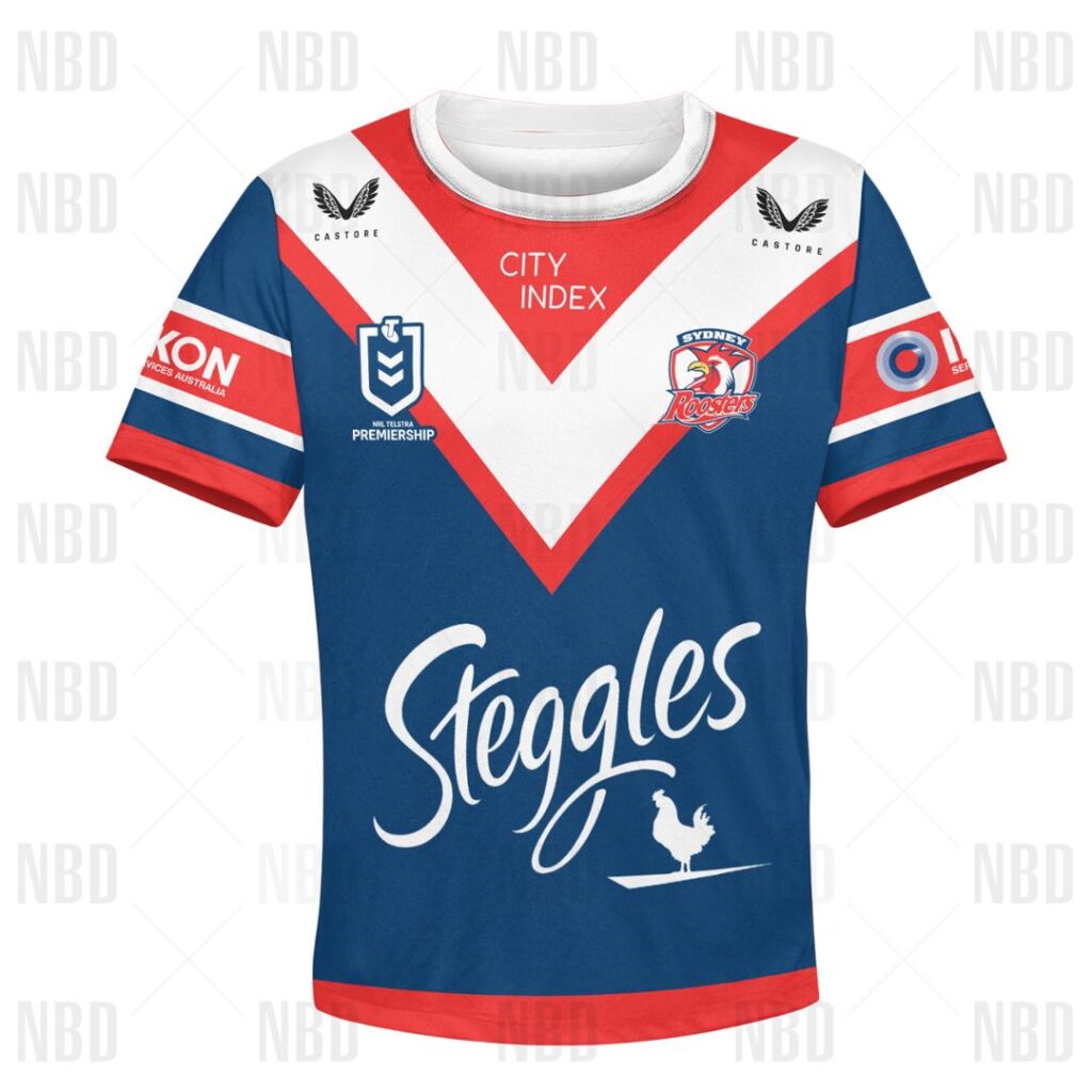 NRL Sydney Roosters Jersey 2022 for Kids Hoodie/Zip/T-Shirt/Sweatshirt/Hawaiian