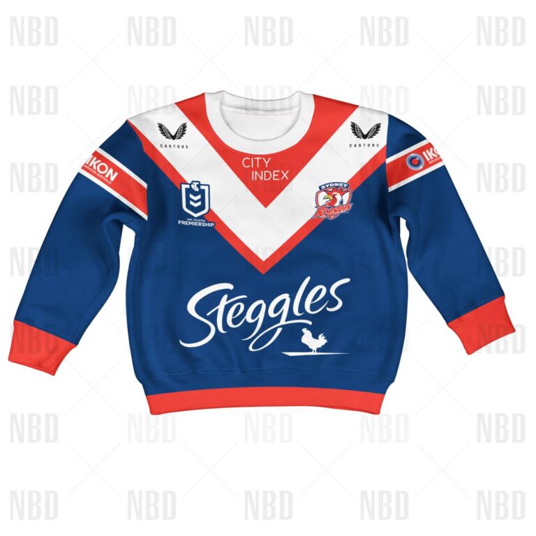 NRL Sydney Roosters Jersey 2022 for Kids Hoodie/Zip/T-Shirt/Sweatshirt/Hawaiian