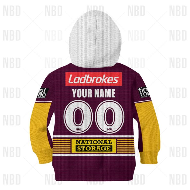 NRL Brisbane Broncos Jersey 2022 for Kids Hoodie/Zip/T-Shirt/Sweatshirt/Hawaiian