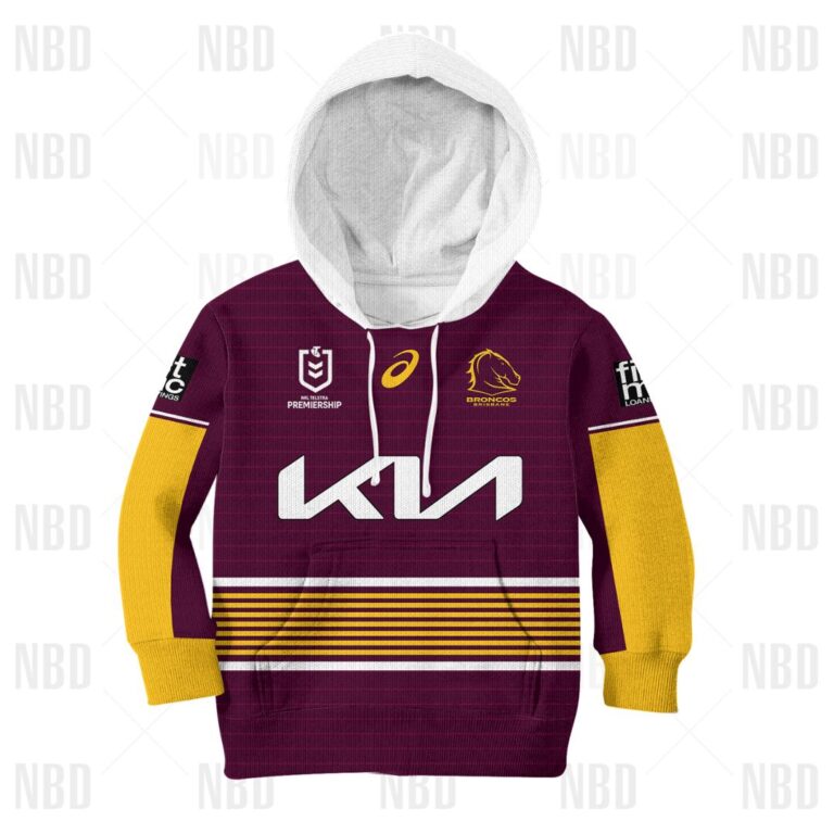 NRL Brisbane Broncos Jersey 2022 for Kids Hoodie/Zip/T-Shirt/Sweatshirt/Hawaiian